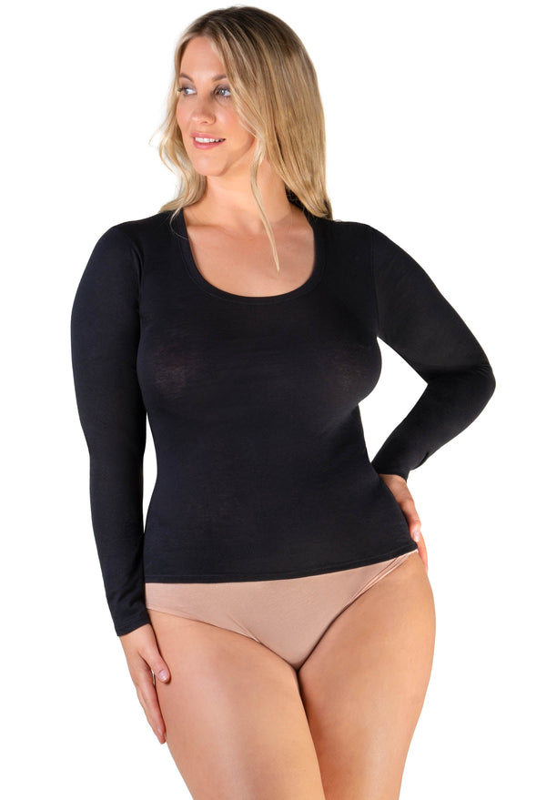 Superfine 100% Cotton Long Sleeve Top - 2 Pack