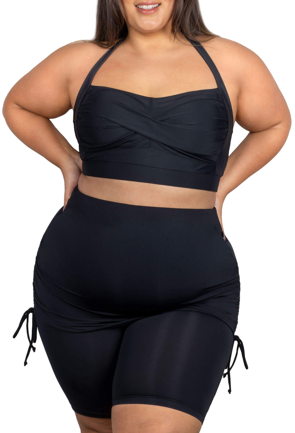 Plus Size Bikini Split Swimsuit Gauze Skirt