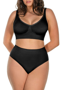 Minimizer Wire Free Bra And Contour High Cut Brief Set