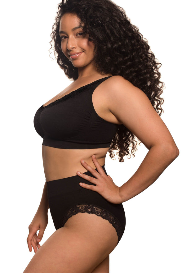 Lace Minimizer Wire Free Bra - Travel Bra 3 Pack