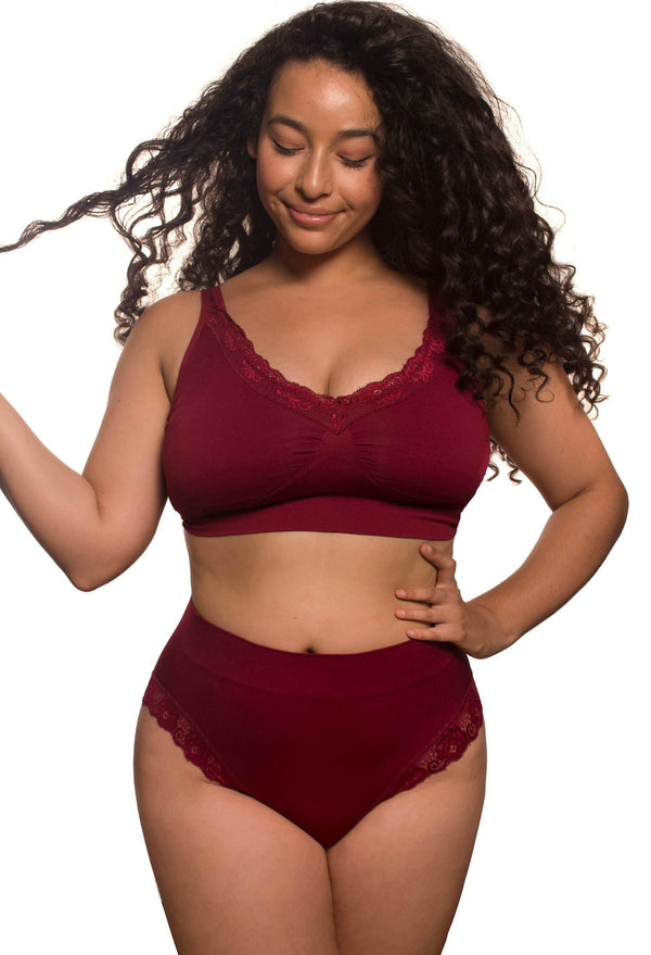 Lace Minimizer Wire Free Bra - Travel Bra 3 Pack