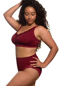 Lace Minimizer Wire Free Bra - Travel Bra 3 Pack
