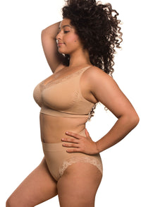 Lace Minimizer Wire Free Bra - Travel Bra 3 Pack
