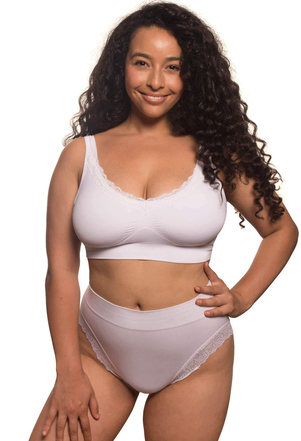 Lace Minimizer Wire Free Bra - Travel Bra 3 Pack
