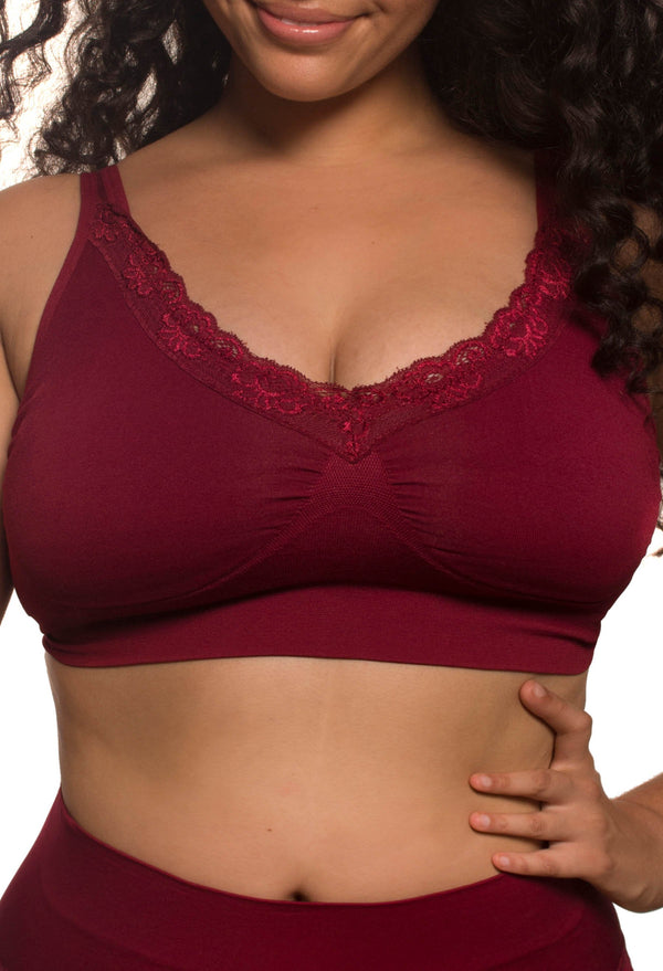 Lace Minimizer Wire Free Bra - Travel Bra