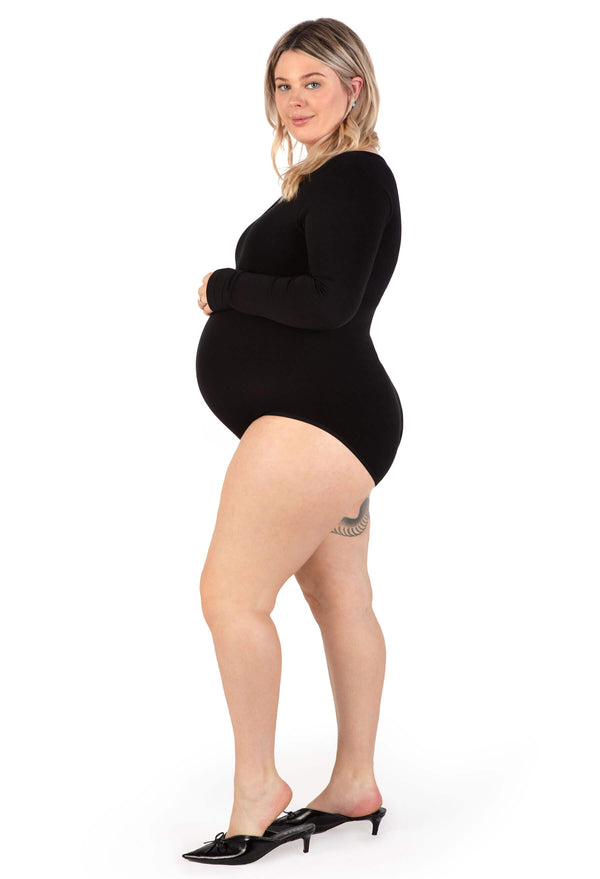 Maternity Long Sleeve Bamboo Bodysuit