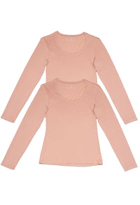 Superfine﻿ 100% Cotton Long Sleeve Top - 2 Pack
