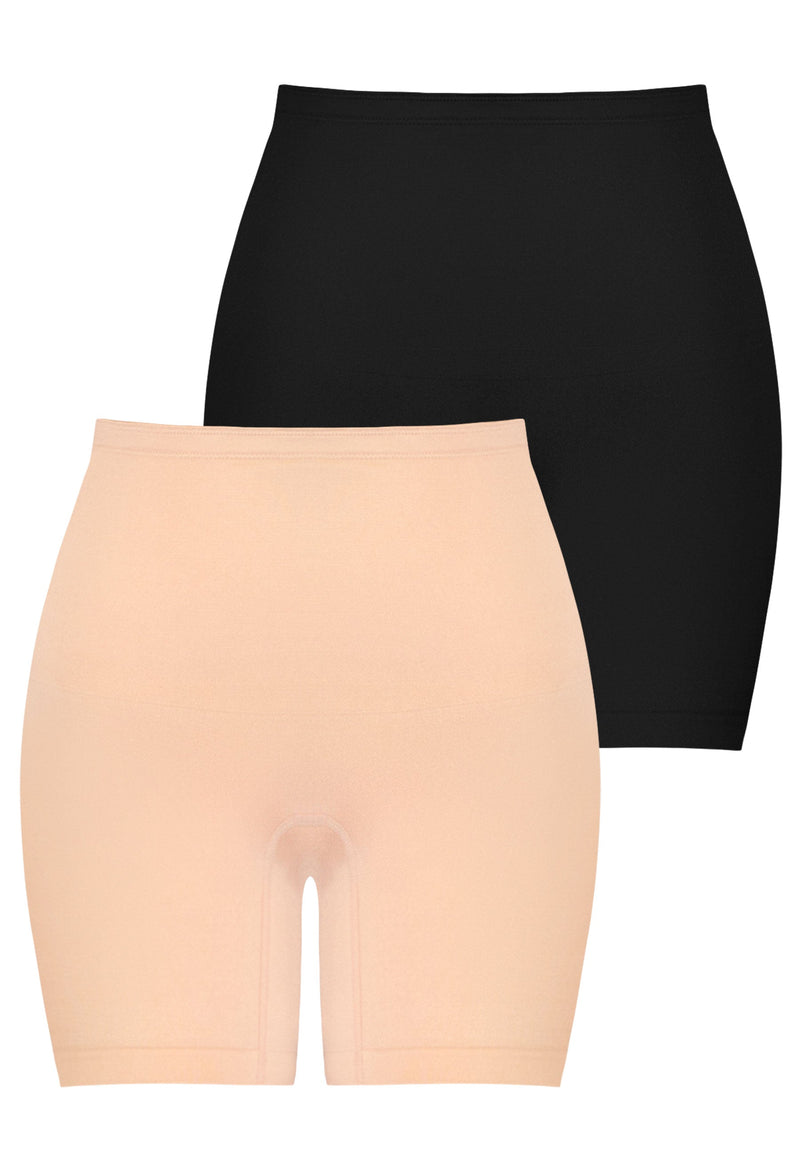 Stay Up Silicone Band Shaping Shorts - 2 Pack