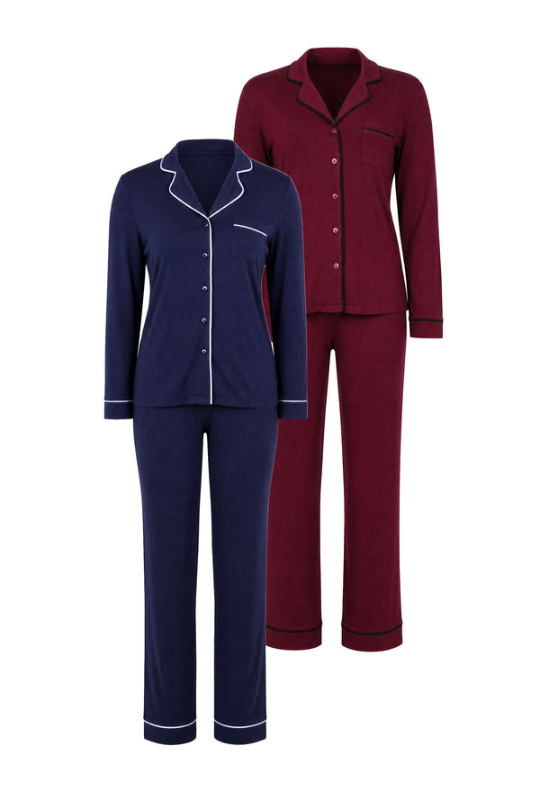 Navy Buttery Soft Bamboo Pajama Set