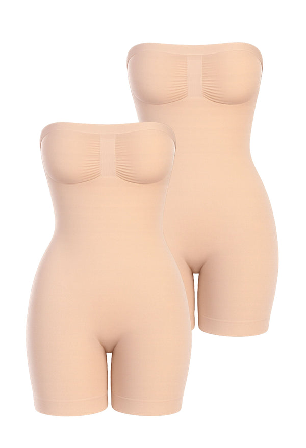 Shapewear Bodysuit Strapless Shorts | BodySleek - 2 Pack