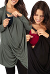 Bamboo Soft Drape Nursing Top - 2 Pack
