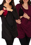 Bamboo Soft Drape Nursing Top - 2 Pack