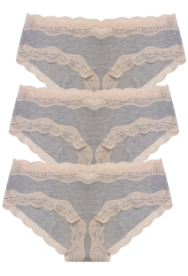 Cotton Rich Low Rise Hipster Brief - 3 Pack