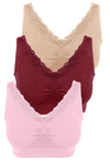Lace Minimizer Wire Free Bra - Fancy 3 Pack