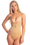 Underbust Stay Up Shaping Thong - Tan