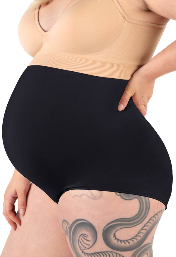 Maternity Underbust Cotton Rich Full Brief - Fancy 3 Pack