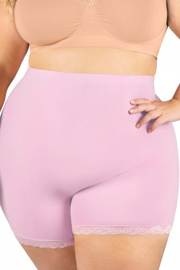 Curvy Anti Chafing High Rise Petite Cotton Rich Shorts
