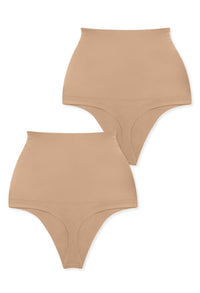 Tan High Waist Shaping Thong 