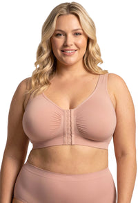 Full Bust Bamboo Padded Front Closure Wire Free Bra