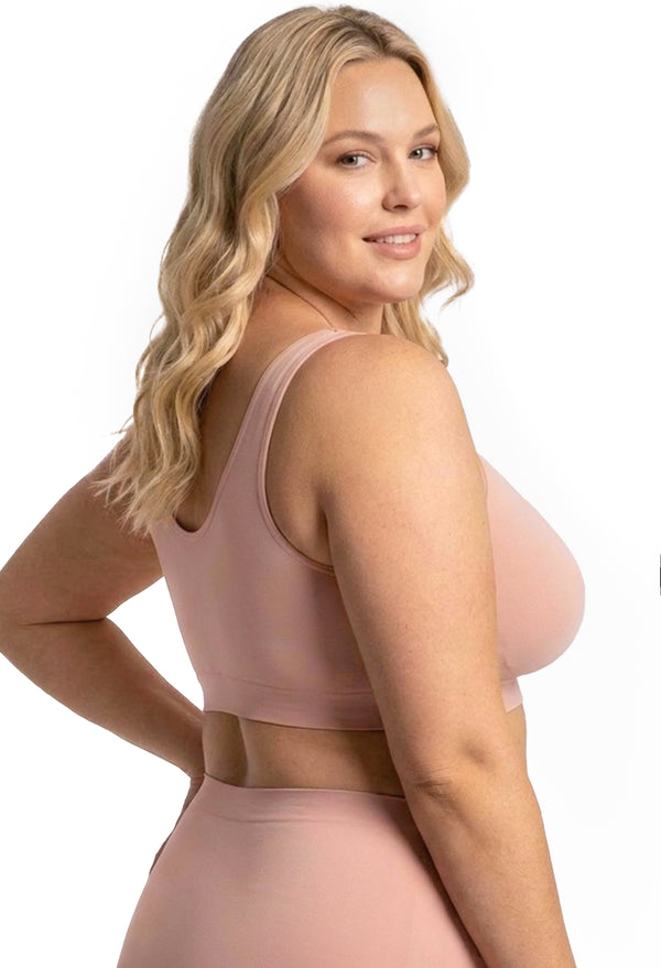 Bamboo Padded Front Closure Wire Free Bra - 3 Pack