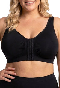Full Bust Bamboo Padded Front Closure Wire Free Bra