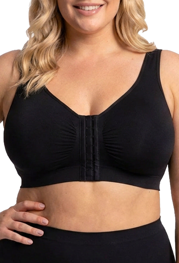 Full Bust Bamboo Padded Front Closure Wire Free Bra
