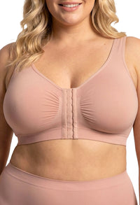 Full Bust Bamboo Padded Front Closure Wire Free Bra
