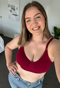 Soft bamboo nursing bra for pregnancy and breastfeeding