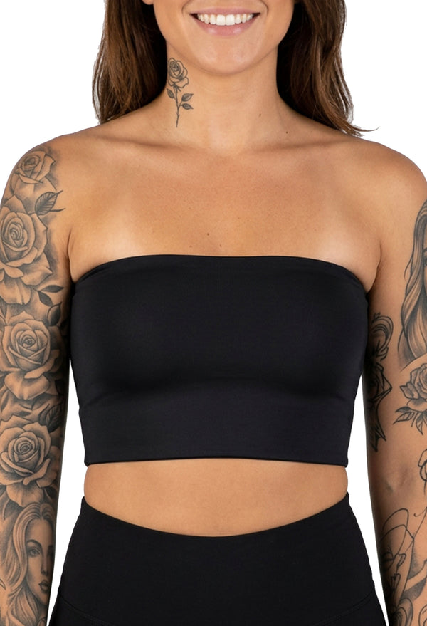 Seamless chest binder with breathable fabric and secure stretch fit for comfortable chest compression