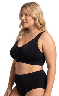 Full Bust Bamboo Padded Front Closure Wire Free Bra