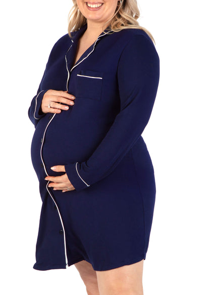Bamboo Maternity & Nursing Birthing Hospital Gown - 2 Pack