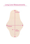 Ultra Thin Long Reusable Panty Liner With Wings - 10 Pack