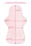 Ultra Thin XL Reusable Panty Liner with Wings - 3 Pack