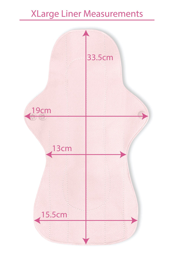 Ultra Thin XL Reusable Panty Liner with Wings - 3 Pack