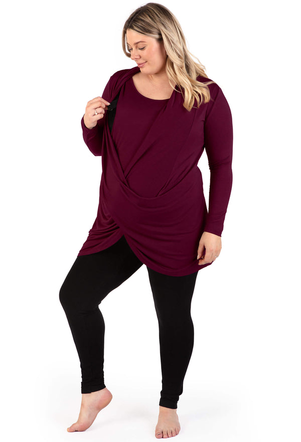 Bamboo Soft Drape Nursing Top