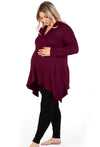 Maternity Bamboo V Neck Tunic Top