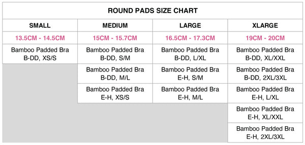 Round Pads to Match the Bamboo Padded Wirefree Bra
