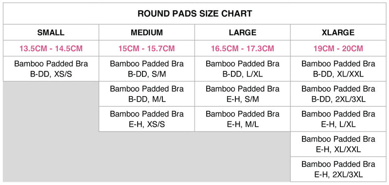 Round Pads to Match the Bamboo Padded Wirefree Bra