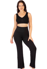Bamboo Long Sleeve Top and Flare Pants Pajama Set
