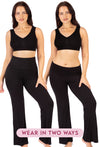 Bamboo Long Sleeve Top and Flare Pants Pajama Set