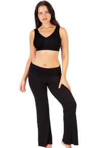 Bamboo Long Sleeve Top and Flare Pants Pajama Set
