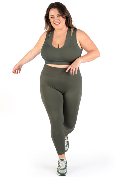 Plus Size Seamless High Waist Full Length Leggings