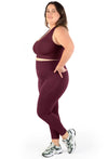 Plus Size Triple-layer Support Racer & High Waist Full Length Leggings