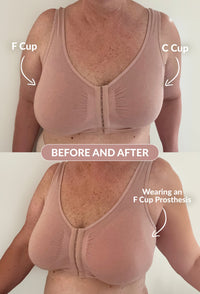 Bamboo Padded Front Closure Wire Free Bra & Prosthesis Set