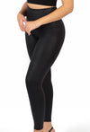 Comfortable faux leather leggings with a high waist