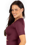 Square Neck Short Sleeve Crop Top - 3 Pack