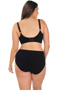 Bamboo Nursing Bra + High Cut Undies Black Set