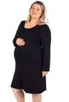 Bamboo Long Sleeve Nursing Dress