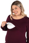 Bamboo Long Sleeve Nursing Dress