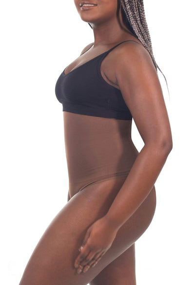 Underbust Stay Up Shaping Thong - Chocolate